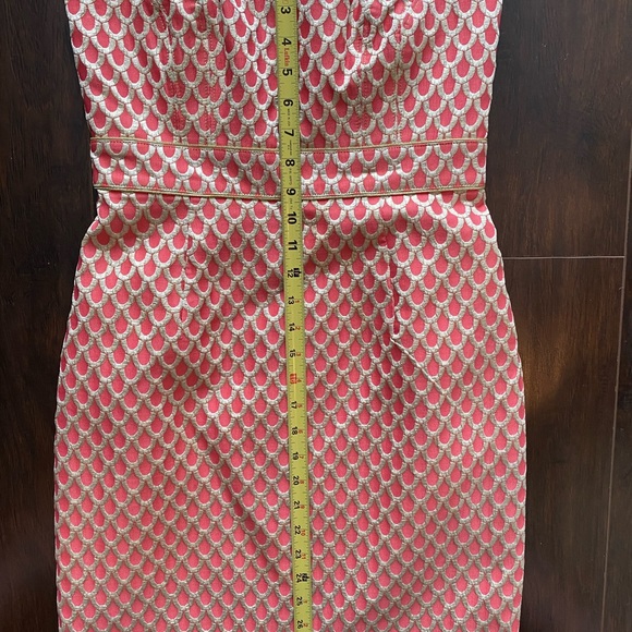 Lilly Pulitzer pink/gold strapless cocktail dress - Picture 5 of 7